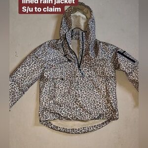 Leopard Print Hooded Rain Jacket